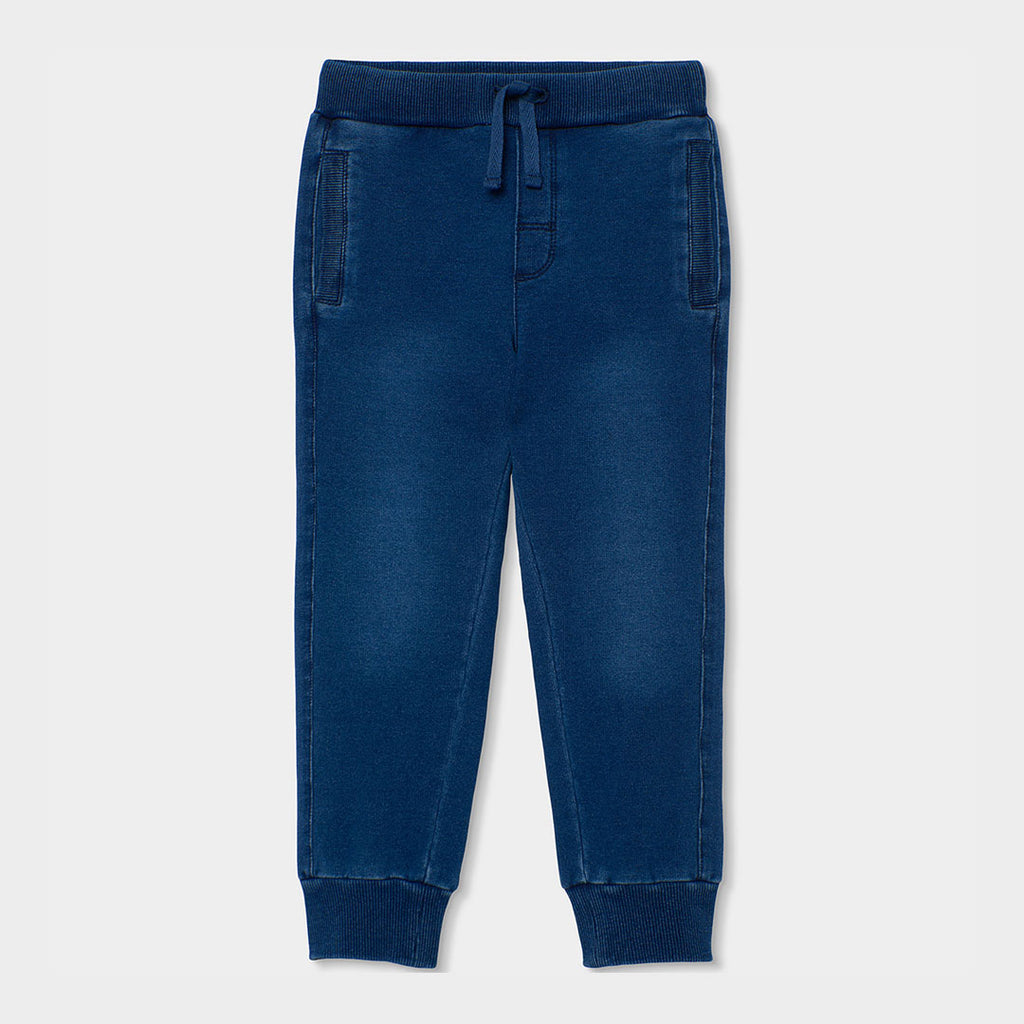 Pantalón felpa denim de niño color azul