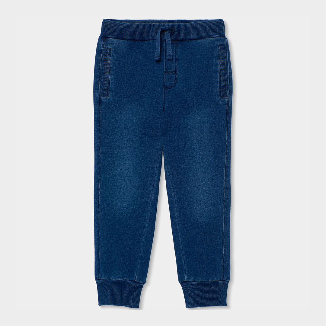 Pantalón felpa denim de niño color azul