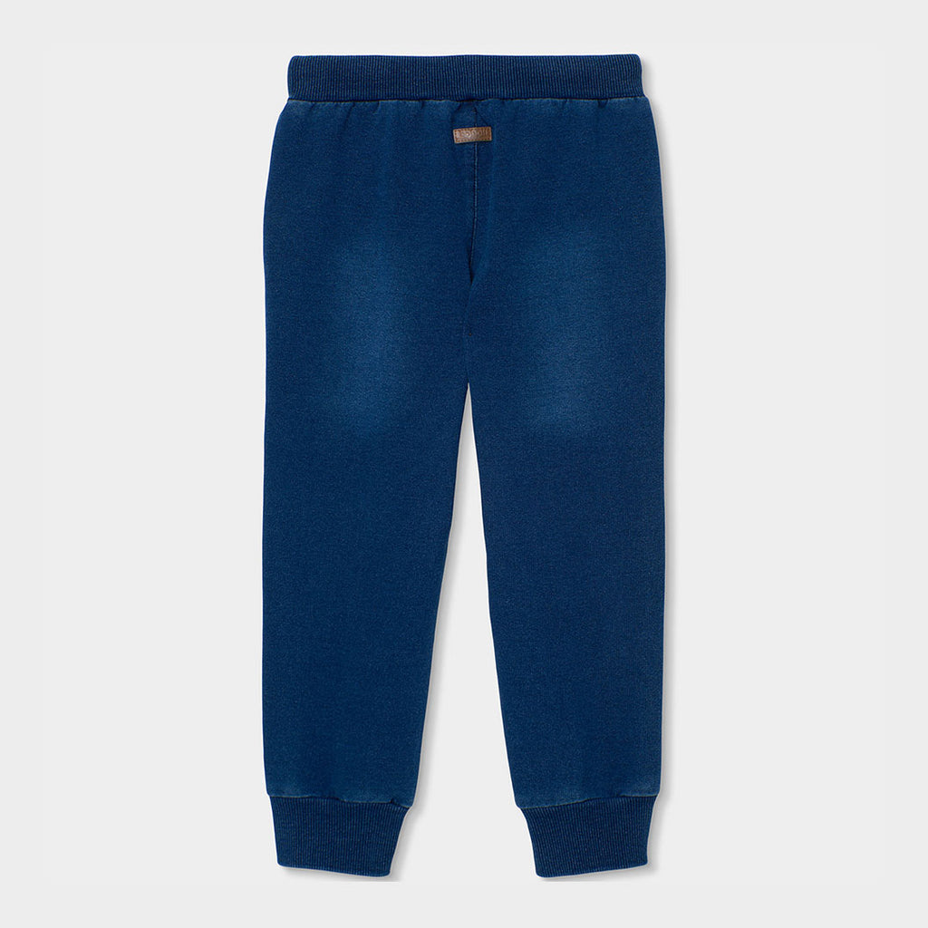 Pantalón felpa denim de niño color azul