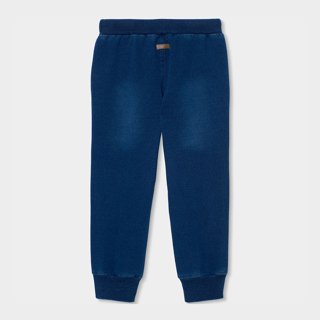 Pantalón felpa denim de niño color azul