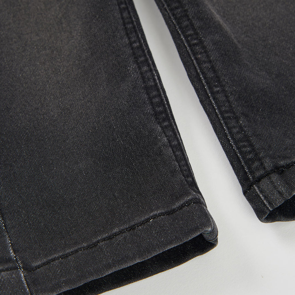Pantalón straight denim elástico de niño color negro