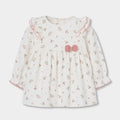 Vestido micropana de estampado de flores para bebé