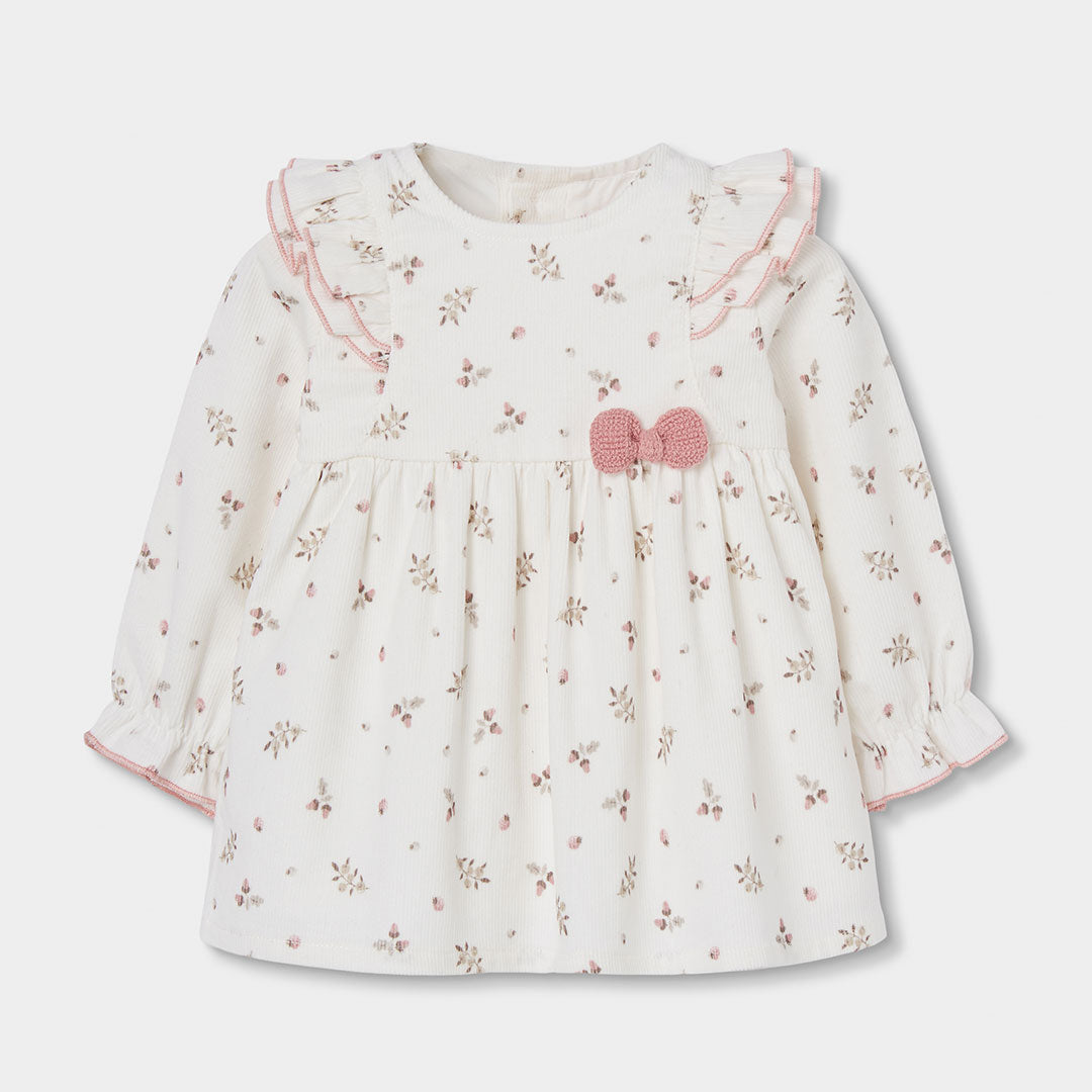 Vestido micropana de estampado de flores para bebé