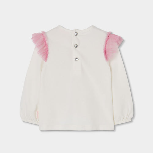 Camiseta de niña estampado muñeca con perro