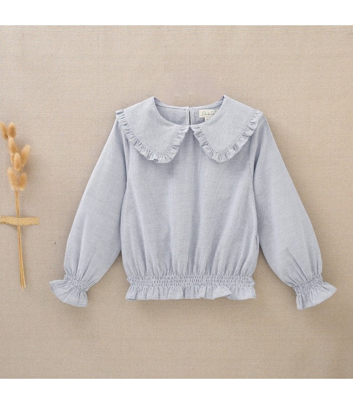 Blusa niña de Ratas Azules y Cuello Peter Pan