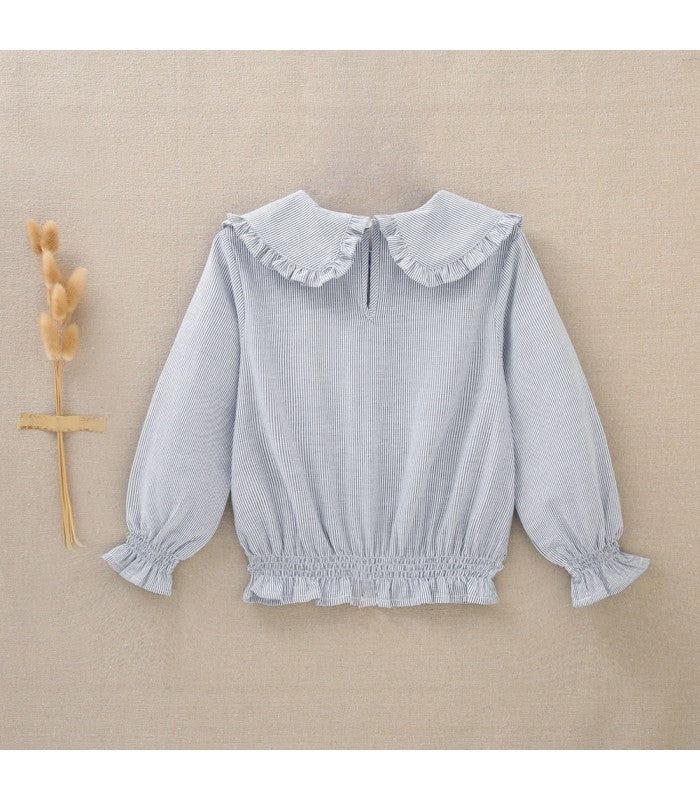 Blusa niña de Ratas Azules y Cuello Peter Pan
