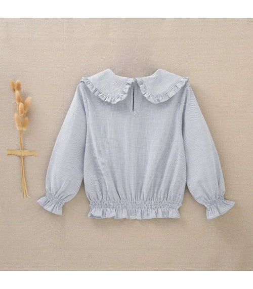 Blusa niña de Ratas Azules y Cuello Peter Pan