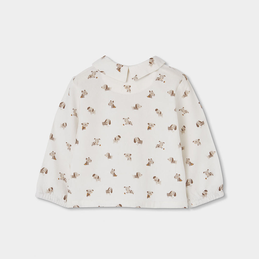 Conjunto bebé niño beige estampado de perros