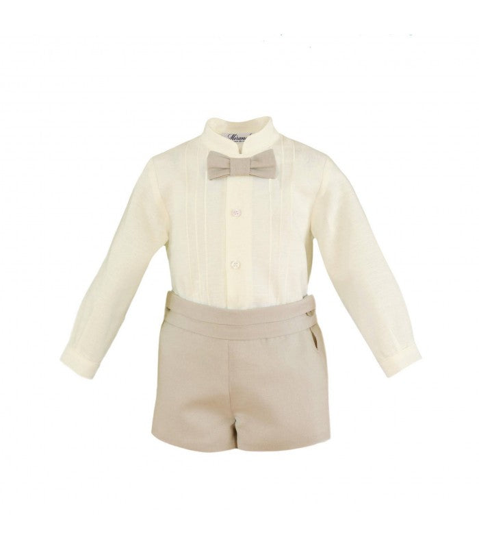 Conjunto Ceremonia Beige Bebé Niño Miranda