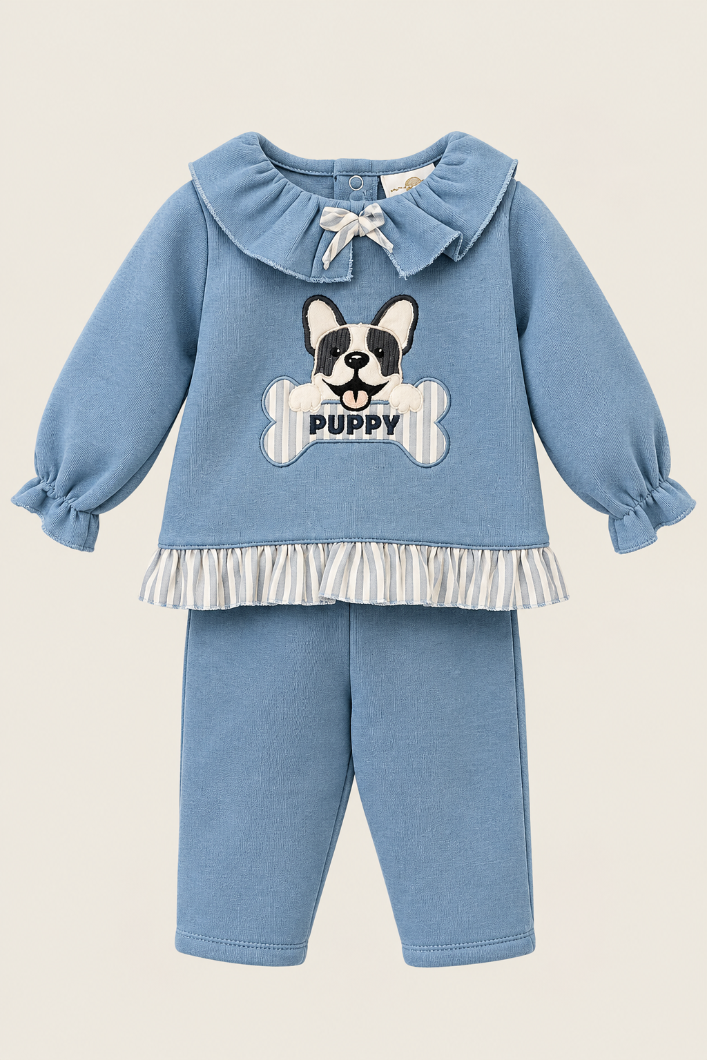 Conjunto Puppy de sudadera y jogger para bebé niña