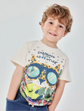 Camiseta  beige estampada niño