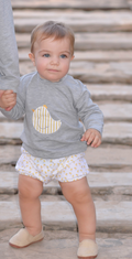 Conjunto bebé niño de 3 piezas: sudadera,  camiseta y short Modelo PioPio