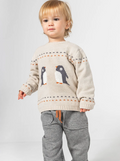 Conjunto punto de bebé niño Modelo Pingüinos