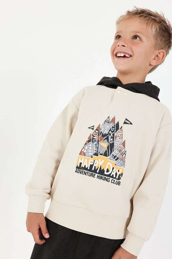 Chándal de felpa para niño de sudadera con capucha y jogger
