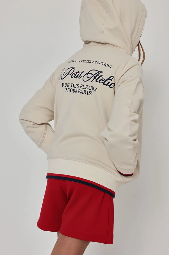 Chaqueta felpa con capucha de niña