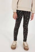 Legging estampado flores gris oscuro