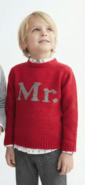 Jersey Boy de punto color rojo para niño