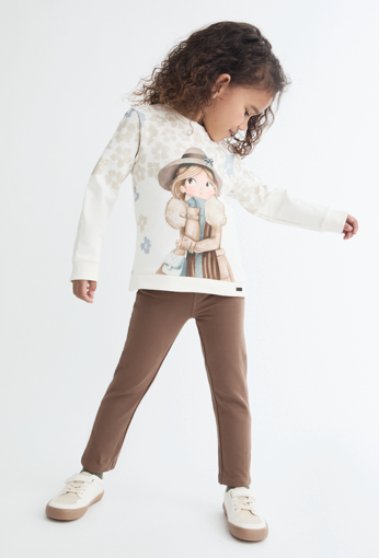 Jegging marrón para niña