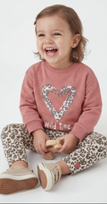 Conjunto de sudadera y legging para bebé niña Modelo Wild time