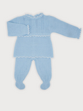 Conjunto punto hilo 2/P polaina Modelo Macarena para bebé