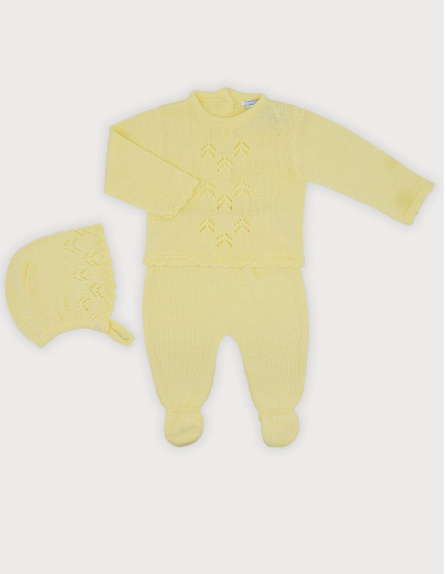 Conjunto punto amarillo de 3 piezas. familia Limón