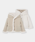 Chaqueta beige punto reversible de bebé