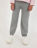 Pantalón de punto gris de niña