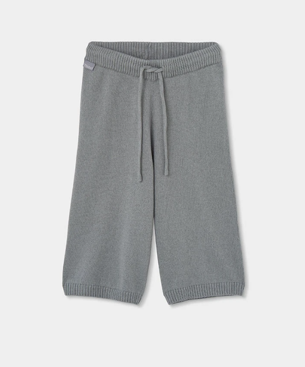 Pantalón de punto gris de niña