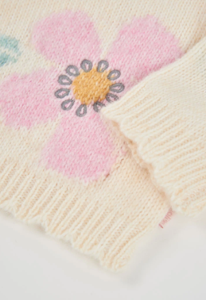 Jersey floral de punto para niña