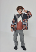 Pantalón niño gris con bolsillos cargo