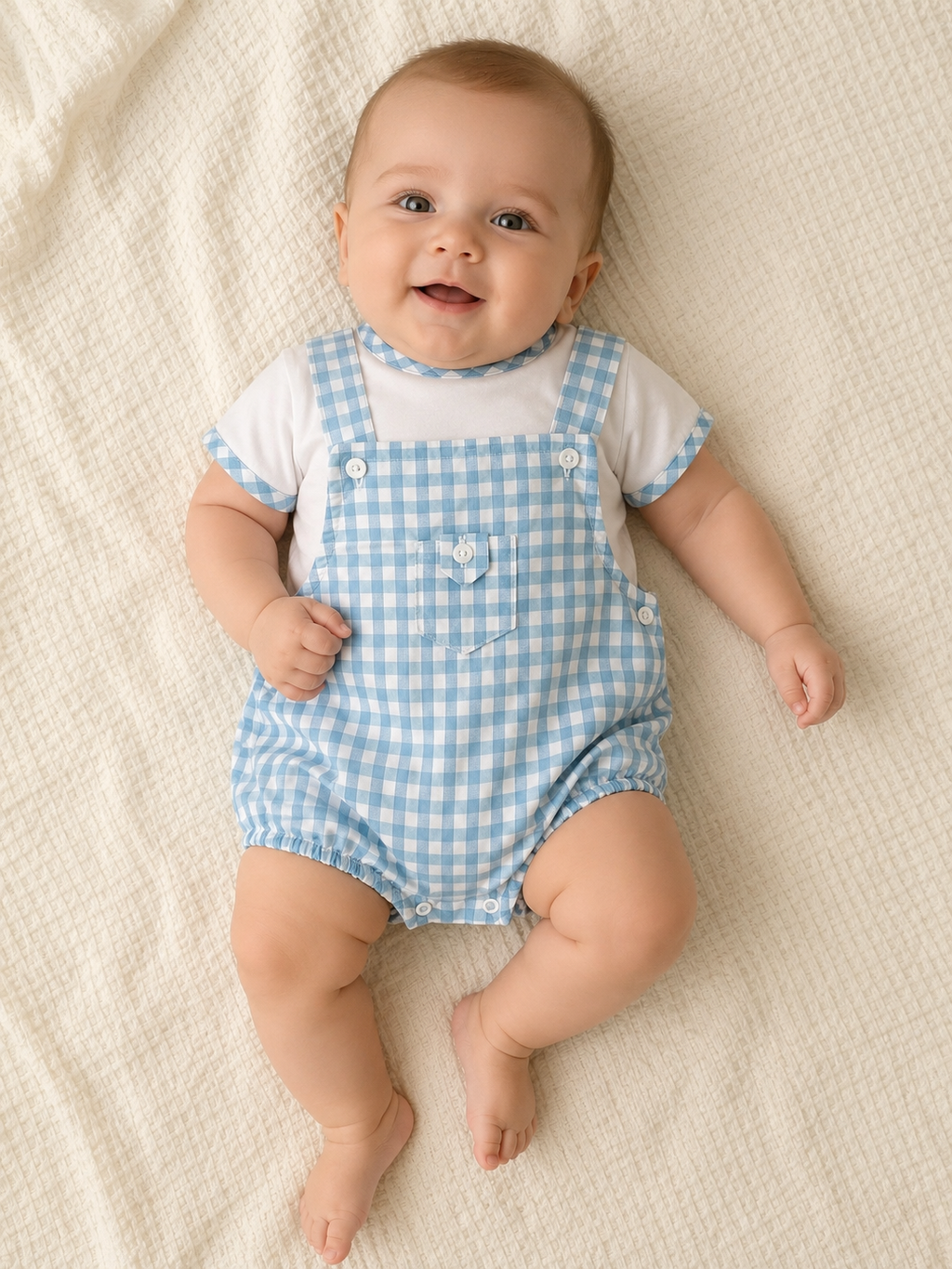 Conjunto Iker de peto y camiseta para bebé niño.