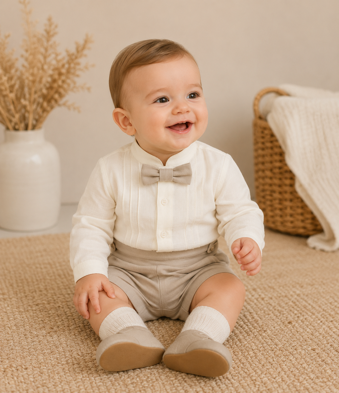 Miranda Baby Boy Beige Ceremony Set