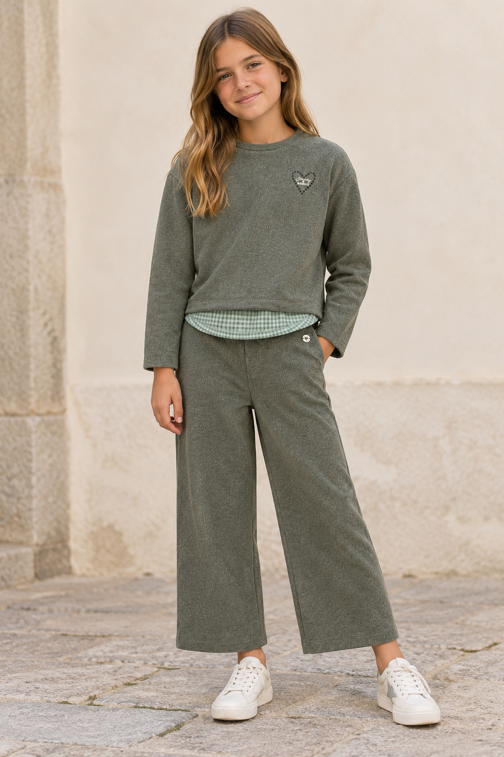 Pantalón punto Charming para niña