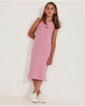 Vestido de niña de punto y tejido canalé elástico